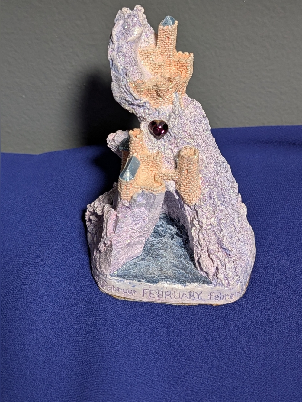 Vintage 1990 February The Enchanted Kingdoms, Birthstone Castle, Purple Gem